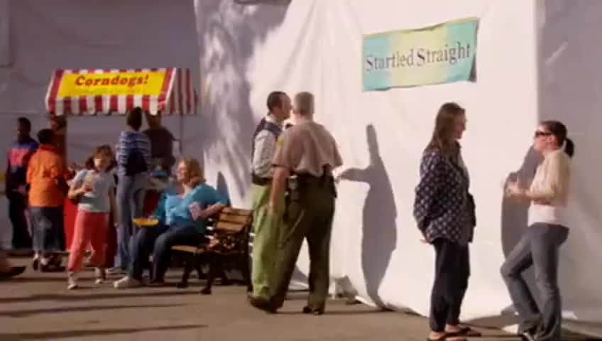 But as it turns out, the fair had two Startled Straight tents...