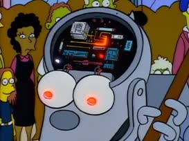 See all that stuff in there, Homer? That's why your robot never worked.