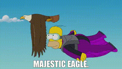 YARN | Majestic eagle. | The Simpsons (1989) - S25E04 Comedy | Video gifs  by quotes | 54843ec7 | 紗