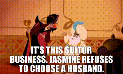 YARN | It's this suitor business. Jasmine refuses to choose a husband. |  Aladdin (1992) | Video gifs by quotes | 55fa247c | 紗