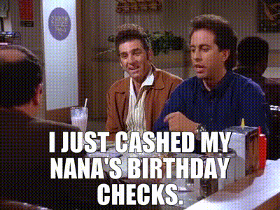 Seinfeld cashing grandma's checks