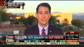 Scott Walker did you get any sleep at all last night I saw you in the right after this along
