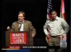 Clip thumbnail for 'was in Orlando yesterday to get the formal endorsement of the U. S. chamber of commerce the chamber says it will spend seventy five million dollars on campaigns this year Rubio