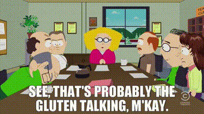 YARN | See, that's probably the gluten talking, m'kay. | South Park (1997)  - S18E02 Comedy | Video clips by quotes | 5c626721 | 紗