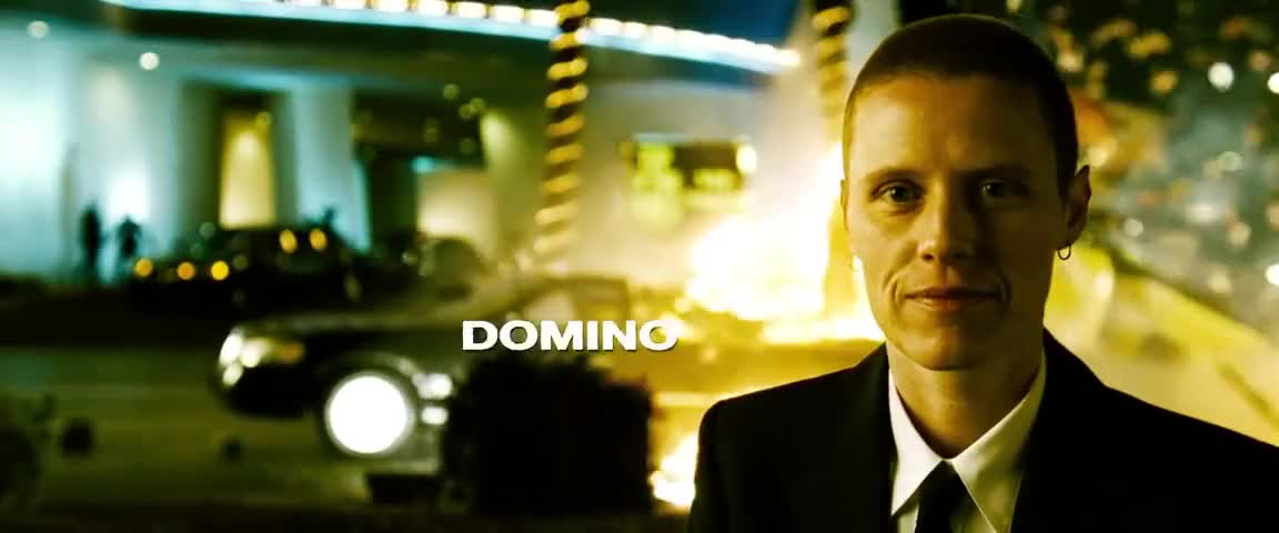 Clip of quote: My name is Domino Harvey. 