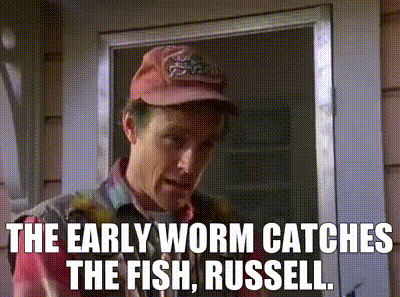 YARN | The early worm catches the fish, Russell. | Honey, I Shrunk the Kids (1989) | Video gifs by quotes | 630f8362 | 紗