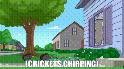 YARN | (crickets chirping) | Family Guy (1999) - S18E04 Disney's The Reboot  | Video gifs by quotes | 64a83d6d | 紗