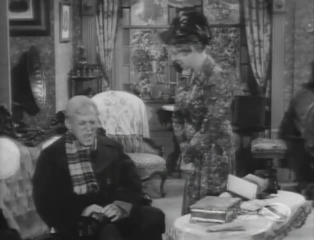 Clip image for 'Well, you see, he stopped over at the Emporium to get some cheese and crackers.