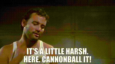 YARN | It's a little harsh. Here. Cannonball it! | Caddyshack (1980) |  Video gifs by quotes | 68e8c9c8 | 紗