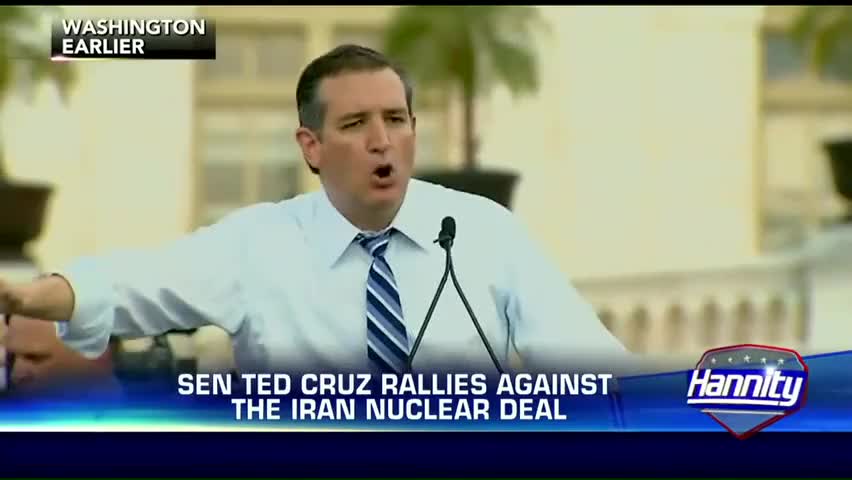 Clip image for 'more show vote yeah done stop this do you know now senator Ted Cruz earlier today at the stop the Iran deal rally in Washington DC earlier
