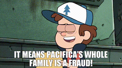 YARN | it means Pacifica's whole family is a fraud! | Gravity Falls (2012)  - S01E08 Animation | Video clips by quotes | 6a427fff | 紗