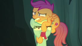 [muffled] Scootaloo, if you just hang in there...
