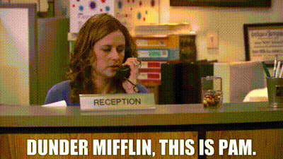 YARN, Dunder Mifflin, this is Pam., The Office (2005) - S02E12 The Injury, Video clips by quotes, dfd971e2