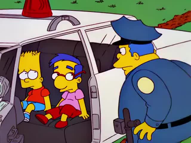 All right. You two are under arrest for joyriding.