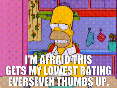 YARN | I'm afraid this gets my lowest rating ever- seven thumbs up. | The Simpsons (1989 ...