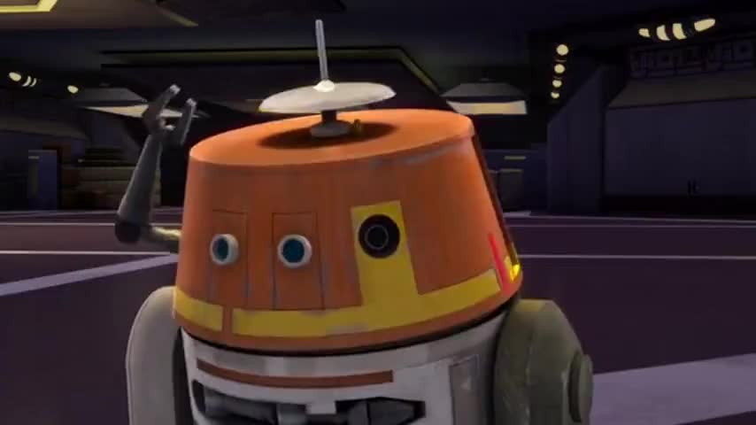 Clip image for 'R2-d2, i told you before to watch where you are rolling!