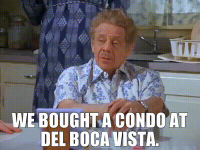 YARN | We bought a condo at Del Boca Vista. | Seinfeld (1993) - S08E13 The  Comeback | Video gifs by quotes | 721d90f2 | 紗