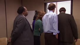 PHYLLIS: Andy's running over Dwight with his car.