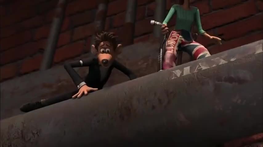 Flushed Away clip with quote Good grief, that's high. 
