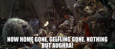 Now home gone, Gelfling gone. Nothing but Aughra!