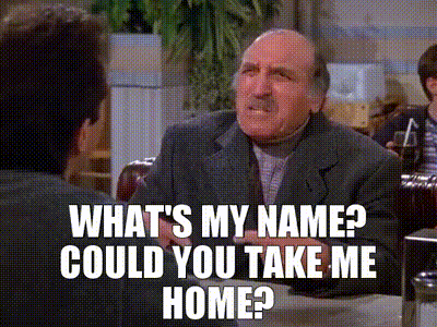 YARN | What's my name? Could you take me home? | Seinfeld (1989) - S09E17  The Bookstore | Video clips by quotes | 790dc7b0 | 紗