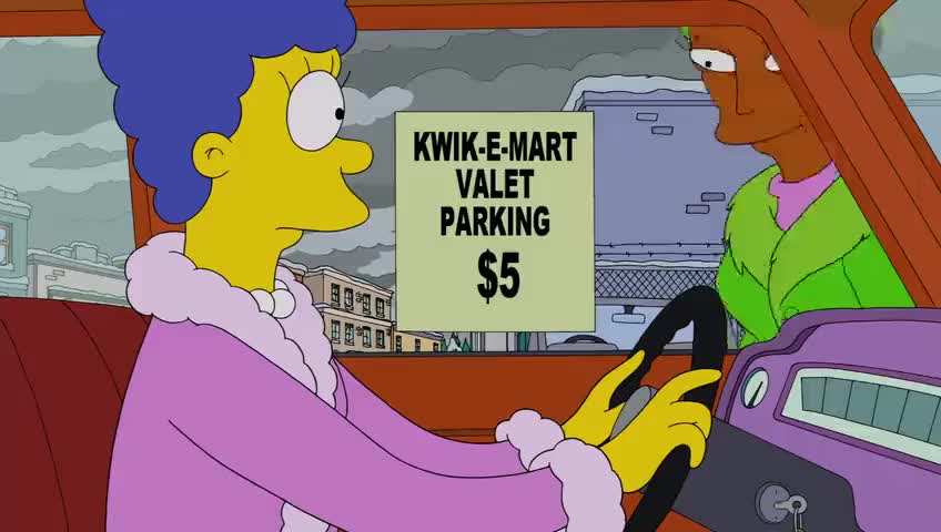 Valet parking, five dollars.