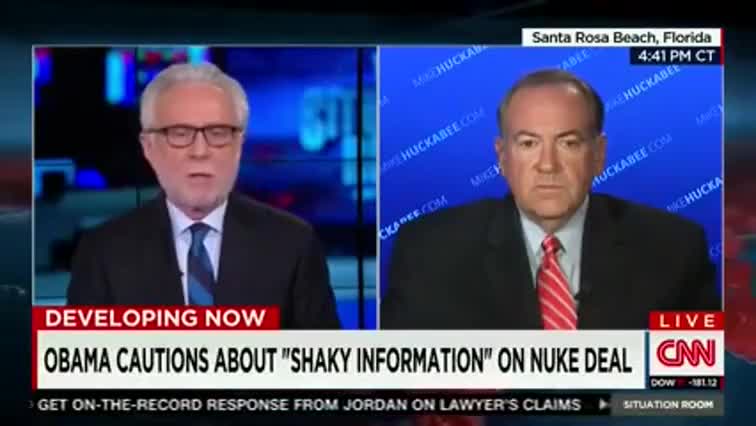 Quiz for What line is next for "Gov. Huckabee discussing the Iran deal with Wolf Blitzer"? screenshot