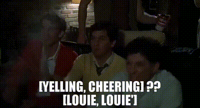 YARN | [Yelling, Cheering] ?? [Louie, Louie'] | Animal House (1978) | Video  clips by quotes | 7ef91058 | 紗