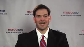I am Marco Rubio twelve months ago when I got into this camp and as many of you support much less but when I got into this race it wasn't about climbing the political or