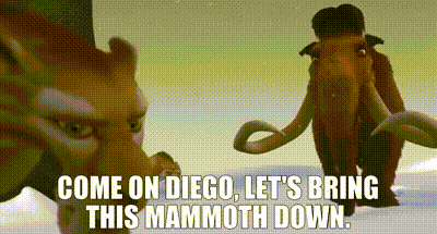 YARN | Come on Diego, let's bring this mammoth down. | Ice Age (2002) |  Video gifs by quotes | 81a4e8be | 紗
