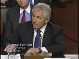 Graham I thank you Mister chairman and senator Hagel la congratulations on your point that you're a good honest