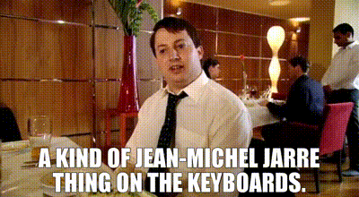 YARN | a kind of Jean-Michel Jarre thing on the keyboards. | Peep Show  (2003) - S02E02 Local Zero | Video clips by quotes | 8367decc | 紗