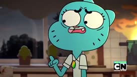 Gumball, grab the tablecloth.