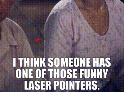 YARN | I think someone has one of those funny laser pointers. | Seinfeld  (1989) - S09E20 The Puerto Rican Day | Video clips by quotes | 85c3062e | 紗