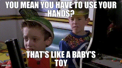 YARN | You mean you have to use your hands? that's like a baby's toy | Back  to the Future Part II (1989) | Video clips by quotes | 85e2fbca | 紗