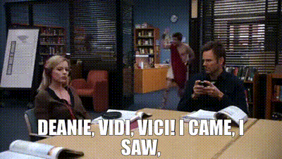 YARN, Deanie, vidi, vici! I came, I saw,, Community (2009) - S02E21  Paradigms of Human Memory, Video gifs by quotes, 898125dc
