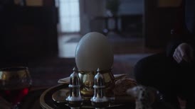 It's a soft-boiled ostrich egg.