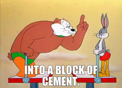 YARN | into a block of cement. | Looney Tunes Golden Collection: Volume 1 -  S01E10 Big Top Bunny | Video gifs by quotes | 8daef21a | 紗