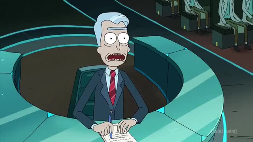 Quiz for What line is next for "Rick and Morty - S03E07 Ricklantis Mixup"? screenshot