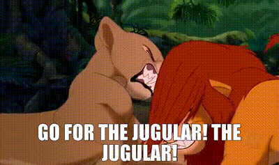 YARN | Go for the jugular! The jugular! | The Lion King (1994) | Video gifs  by quotes | 901c323e | 紗