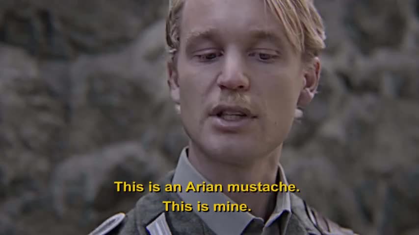 This Aryan mustache.