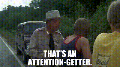 YARN | That&#39;s an attention-getter. | Smokey and the Bandit (1977) | Video  gifs by quotes | 96058532 | 紗