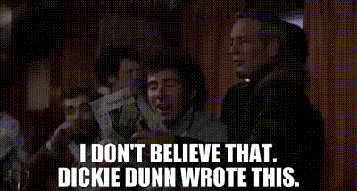 YARN | I don&#39;t believe that. Dickie Dunn wrote this. | Slap Shot (1977) |  Video gifs by quotes | 972057fc | 紗