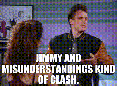 YARN | Jimmy and misunderstandings kind of clash. | Seinfeld (1989) -  S06E19 The Jimmy | Video clips by quotes | 98c9a4d9 | 紗