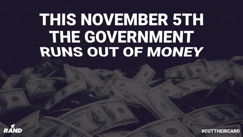 Clip image for 'this November fifth government runs out of money we will hit the debt ceiling unless Congress does what it always does and