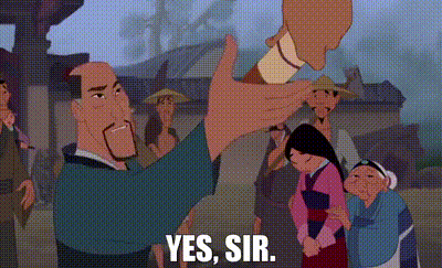 YARN | Yes, sir. | Mulan (1998) Animation | Video clips by quotes |  a95ad60f | 紗