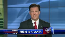 Clip thumbnail for 'the campaign trail takes him to Atlanta and fox five deedrick's is live in Buckhead deter
