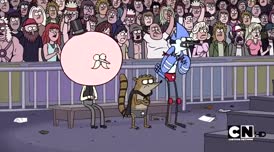 Okay, Rigby and I are gonna go in after the bell.