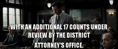 with an additional 17 counts under review by the district attorney's office.