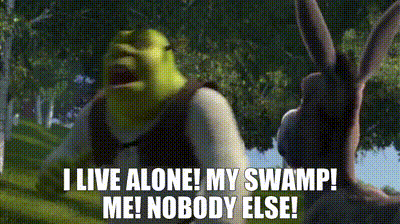 Yarn I Live Alone My Swamp Me Nobody Else Shrek 01 Video Gifs By Quotes Baa 紗